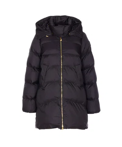 Pinko Padded Removable-hood Coat In Purple
