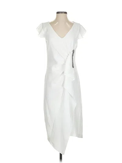 Pre-owned Pinko Cocktail Dress In White