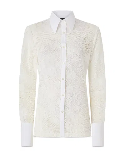 Pinko Coline Lace Blouse In Neutral