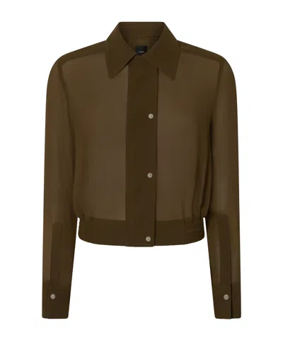 Pinko Collared Button-up Jacket In Multicolor