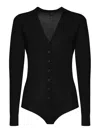 Pinko Collarino Body In Light Wool In Black