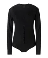 Pinko Collarino Body In Light Wool In Black