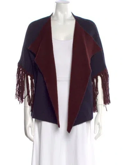 Pre-owned Pinko Colorblock Pattern Open Front Sweater