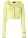 Pinko Yellow Colorpoint Cardigan