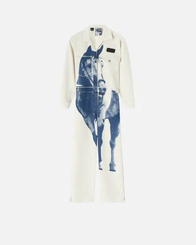Pinko Reimagine By  X Patrick Mcdowell Workwear Jumpsuit With Horse Print