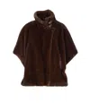Pinko Comodino Cappa Eco Fur In Brown