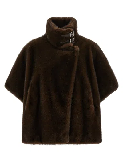Pinko 'comodino' Cape In Brown
