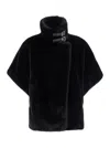 Pinko Comodino Cappa Similpelliccia In Black