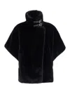 Pinko Comodino Cappa Similpelliccia In Black