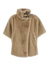 Pinko Comodino Cappa Similpelliccia In Neutral