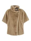 Pinko Comodino Cappa Similpelliccia In Neutral