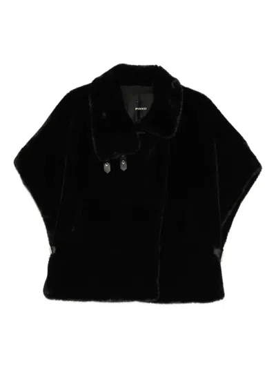 PINKO `COMODINO` FAUX FUR CAPE