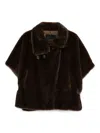 Pinko Short-sleeve Jacket In Brown
