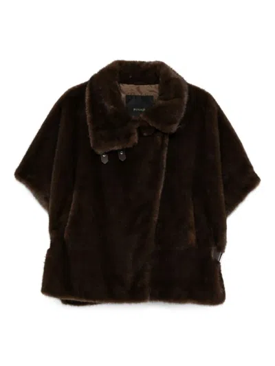 PINKO PINKO `COMODINO` FAUX FUR CAPE
