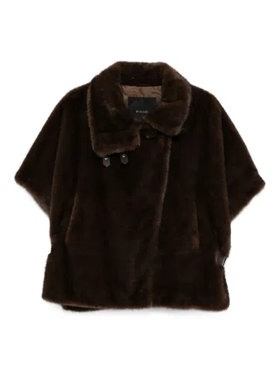 PINKO `COMODINO` FAUX FUR CAPE
