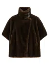 Pinko Comodino Cappa Eco Fur In Brown