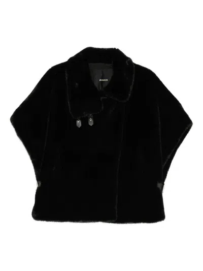 Pinko 'comodino' Short Cape In Black
