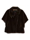 Pinko Short-sleeve Jacket In Brown
