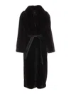 PINKO COMORE FAKE FUR COAT