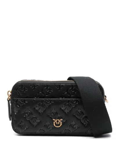 PINKO PINKO COMPACT BLACK BAG WITH TOP ZIP