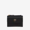 Pinko Small Wallet In Leather With Logo In Black