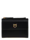 Pinko Small Wallet In Leather With Logo In Black