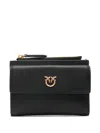 Pinko Small Wallet In Leather With Logo In Black