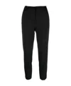 Pinko Bello Cigarette Pants In Milano Stitch In Black