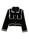 Pinko Cardigan With Contrasting Profiles In Black