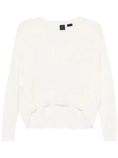 Pinko Contrasting-trim Sweater In White
