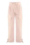 Pinko Wide-leg Cargo Trousers In Pink
