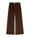 Pinko Corduroy Flared Trousers In Brown