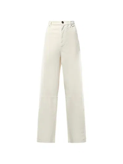 Pinko Corduroy Panelled Trousers In Neutral