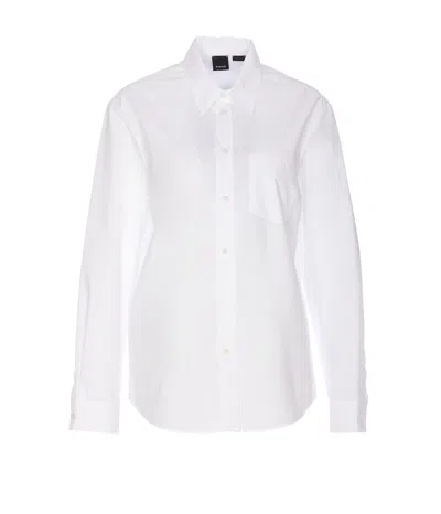 Pinko Corea Shirt With Chest Pocket And Long Sleeves In White