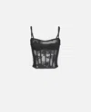 Pinko Zipper Sling In Noir Limousine
