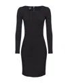 Pinko Corset-style Long-sleeve Minidress In Black