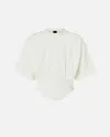 Pinko Corset-style Short Sweater In Bright White