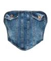 Pinko Top Mit Corsage In Blue