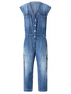 Pinko Denim Jumpsuit With Belt Loops And Pockets