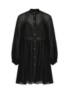 Pinko Skull-embellished Mini Dress In Black