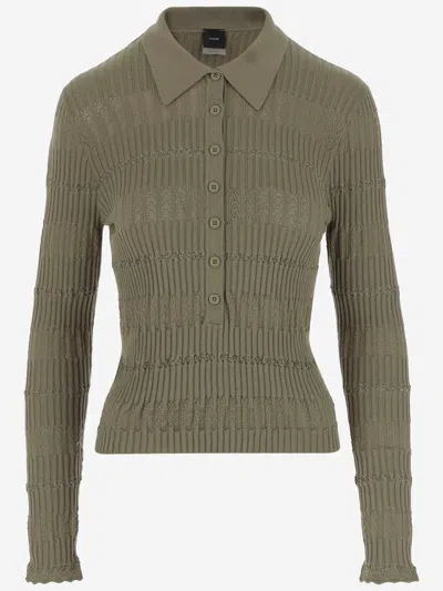 PINKO COTTON AND SILK POLO SHIRT
