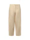 Pinko Cotton Balloon Pants In Neutral