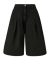 Pinko Wide Cotton Bermuda Shorts With Pockets