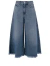 Pinko Bermuda Ample En Denim Doux In Blue