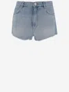 PINKO COTTON BLEND DENIM SHORTS