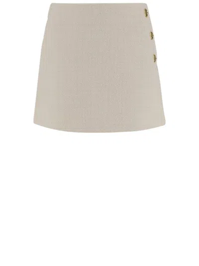 PINKO COTTON BLEND FLAN SKIRT