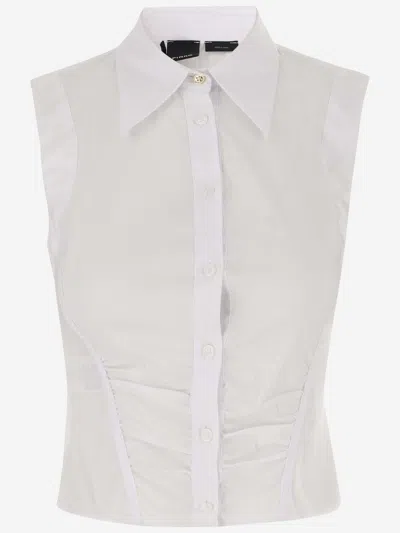 Pinko Cotton Blend Shirt In White