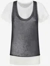 Pinko T-shirt Avec Débardeur Assorti In White