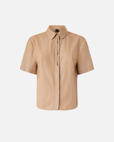 PINKO CHEMISE DE BOWLING EN COTON À RAYURES VERTICALES