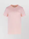 Pinko Cotton Crew Neck Short Sleeve T-shirt In Pink